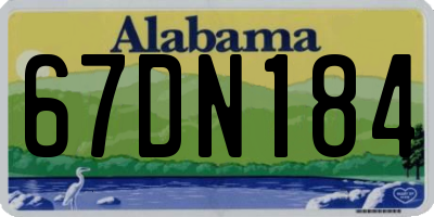 AL license plate 67DN184