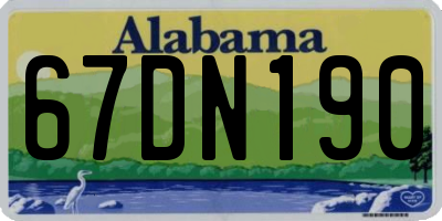 AL license plate 67DN190