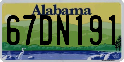AL license plate 67DN191