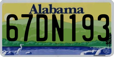 AL license plate 67DN193