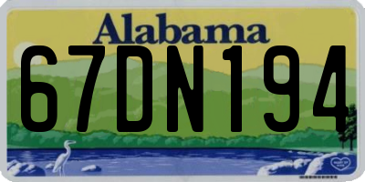 AL license plate 67DN194