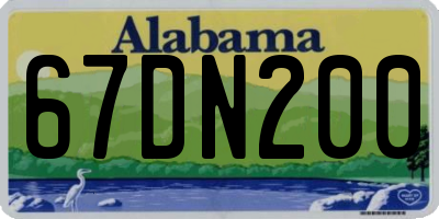 AL license plate 67DN200