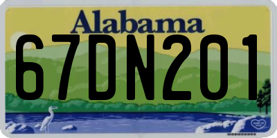 AL license plate 67DN201