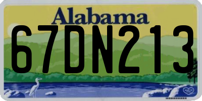 AL license plate 67DN213