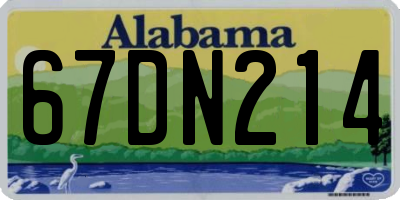 AL license plate 67DN214