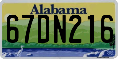 AL license plate 67DN216