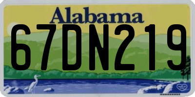 AL license plate 67DN219