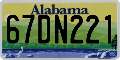 AL license plate 67DN221