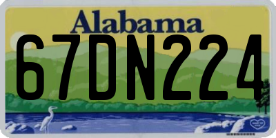 AL license plate 67DN224