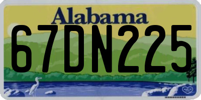 AL license plate 67DN225