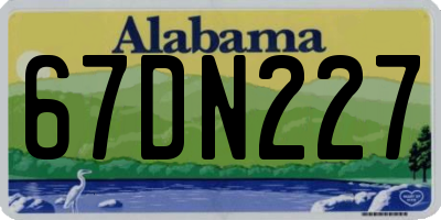 AL license plate 67DN227