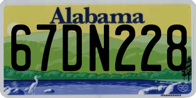 AL license plate 67DN228