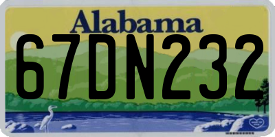 AL license plate 67DN232