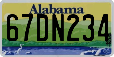 AL license plate 67DN234