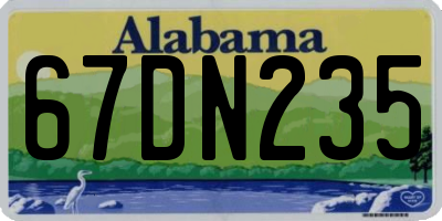 AL license plate 67DN235