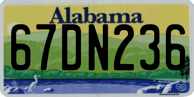 AL license plate 67DN236