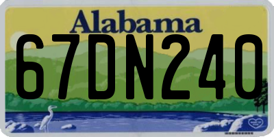 AL license plate 67DN240