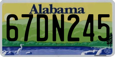 AL license plate 67DN245