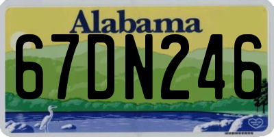 AL license plate 67DN246
