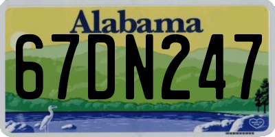 AL license plate 67DN247