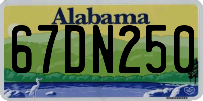 AL license plate 67DN250