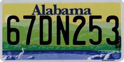 AL license plate 67DN253