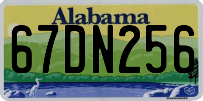 AL license plate 67DN256