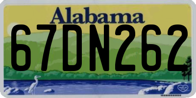 AL license plate 67DN262