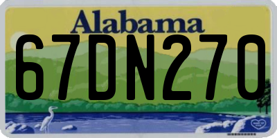 AL license plate 67DN270