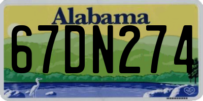 AL license plate 67DN274