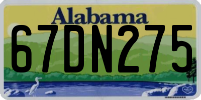 AL license plate 67DN275