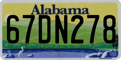 AL license plate 67DN278