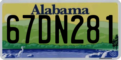 AL license plate 67DN281