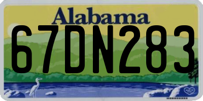 AL license plate 67DN283