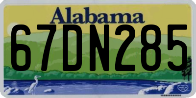 AL license plate 67DN285