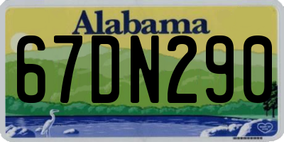 AL license plate 67DN290