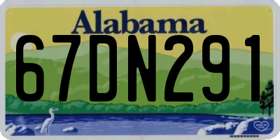 AL license plate 67DN291