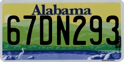 AL license plate 67DN293