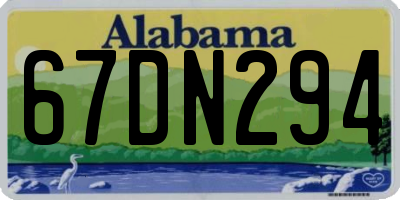 AL license plate 67DN294