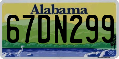 AL license plate 67DN299