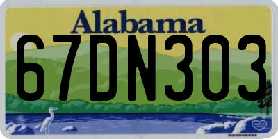 AL license plate 67DN303
