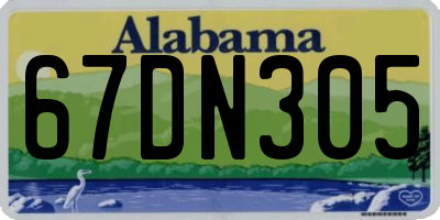 AL license plate 67DN305