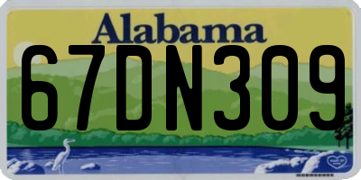 AL license plate 67DN309