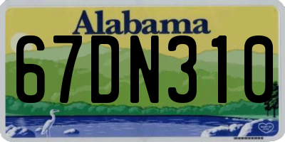 AL license plate 67DN310
