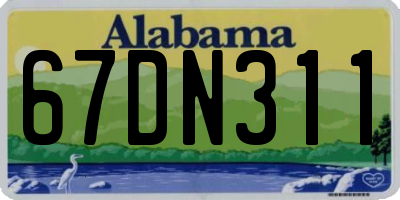 AL license plate 67DN311