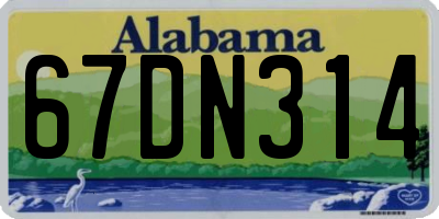 AL license plate 67DN314