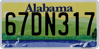 AL license plate 67DN317