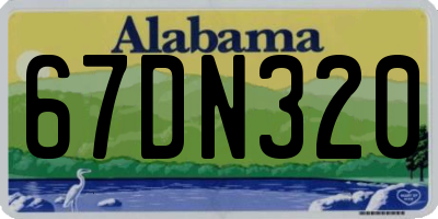 AL license plate 67DN320