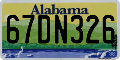 AL license plate 67DN326