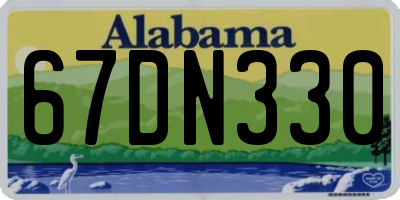 AL license plate 67DN330